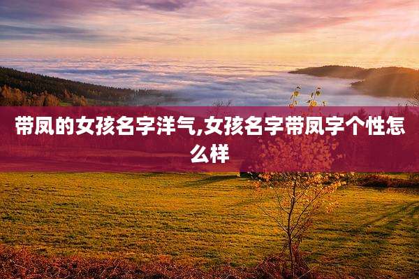 带凤的女孩名字洋气,女孩名字带凤字个性怎么样
