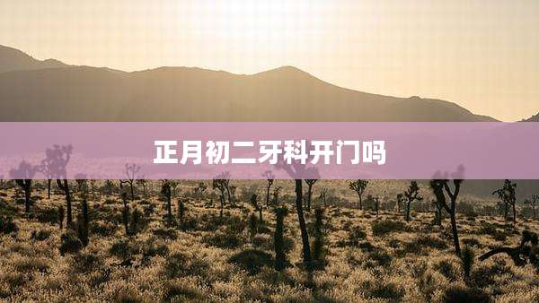 正月初二牙科开门吗