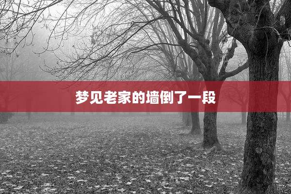 梦见老家的墙倒了一段