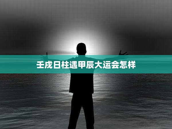 壬戌日柱遇甲辰大运会怎样
