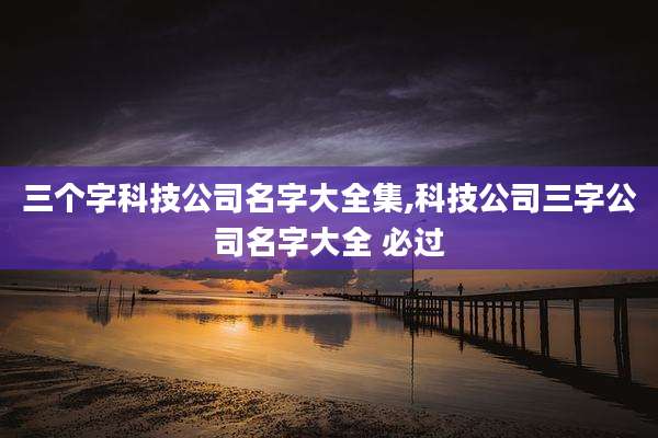 三个字科技公司名字大全集,科技公司三字公司名字大全 必过