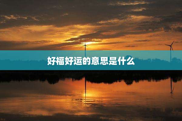 好福好运的意思是什么