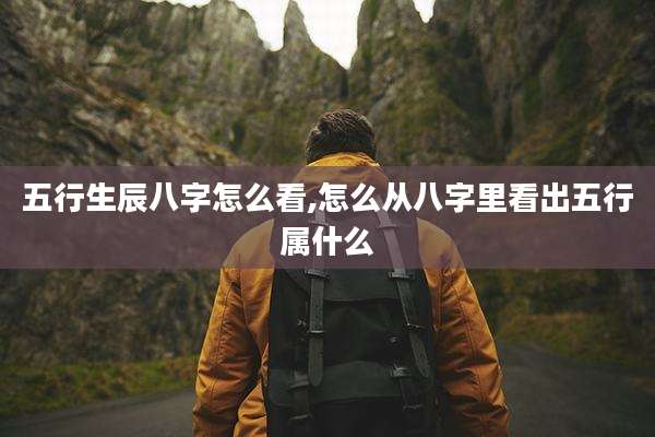 五行生辰八字怎么看,怎么从八字里看出五行属什么