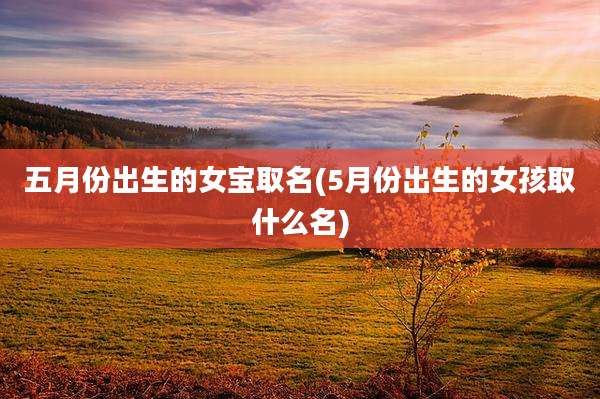五月份出生的女宝取名(5月份出生的女孩取什么名)