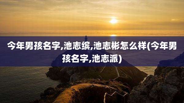 今年男孩名字,池志缤,池志彬怎么样(今年男孩名字,池志派)