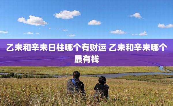 乙未和辛未日柱哪个有财运 乙未和辛未哪个最有钱