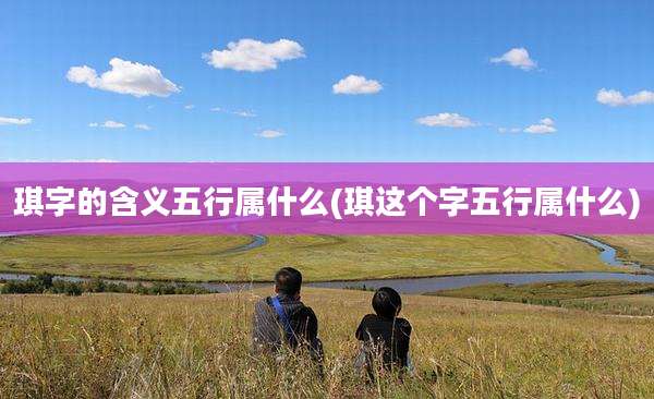 琪字的含义五行属什么(琪这个字五行属什么)