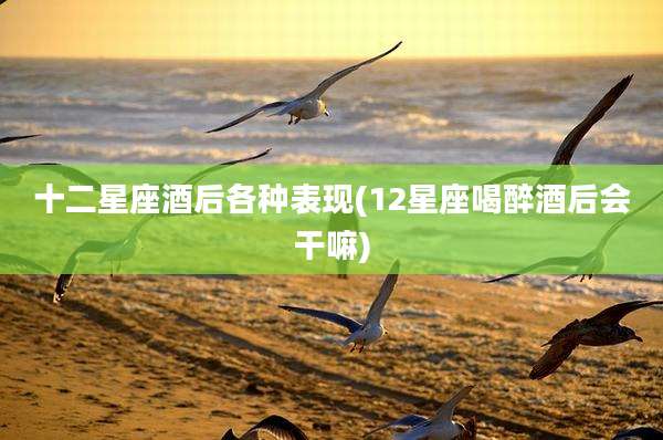 十二星座酒后各种表现(12星座喝醉酒后会干嘛)