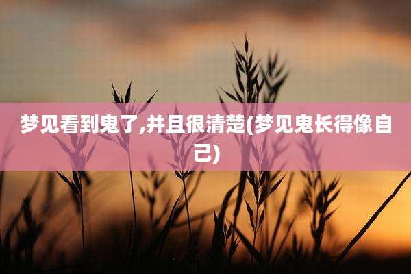 梦见看到鬼了,并且很清楚(梦见鬼长得像自己)