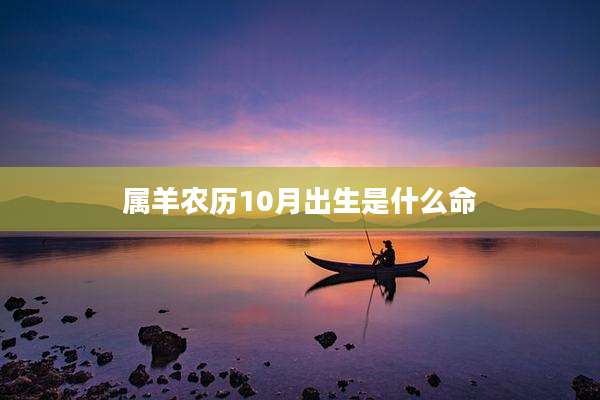 属羊农历10月出生是什么命