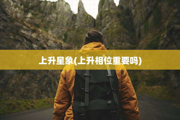 上升星象(上升相位重要吗)