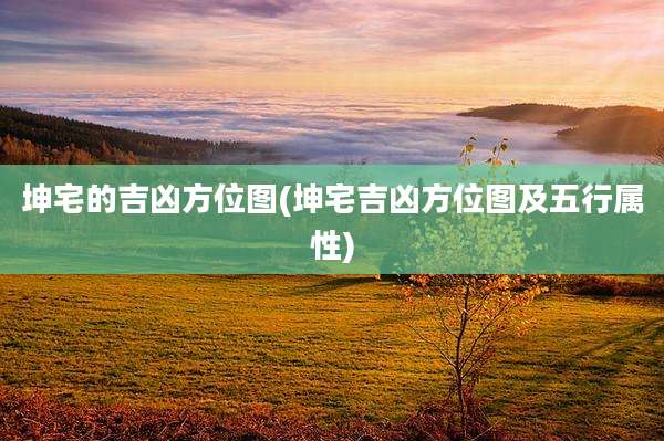 坤宅的吉凶方位图(坤宅吉凶方位图及五行属性)