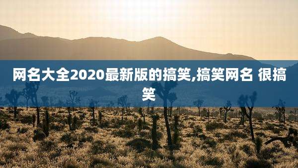 网名大全2020最新版的搞笑,搞笑网名 很搞笑