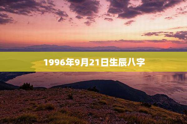 1996年9月21日生辰八字
