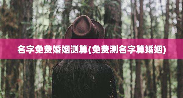 名字免费婚姻测算(免费测名字算婚姻)