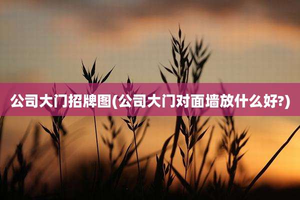 公司大门招牌图(公司大门对面墙放什么好?)