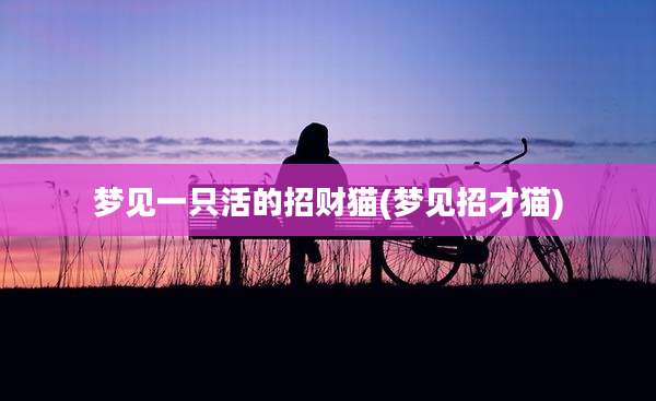 梦见一只活的招财猫(梦见招才猫)