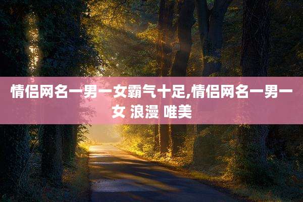 情侣网名一男一女霸气十足,情侣网名一男一女 浪漫 唯美