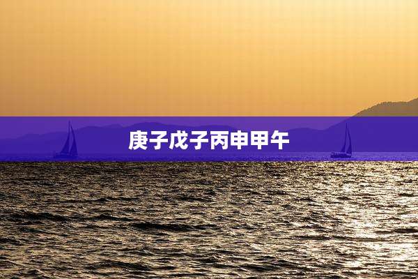 庚子戊子丙申甲午
