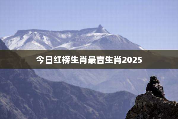 今日红榜生肖最吉生肖2025