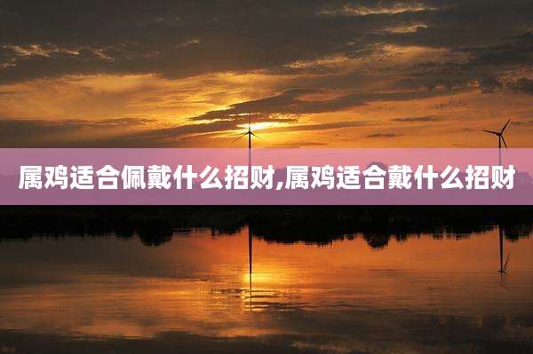 属鸡适合佩戴什么招财,属鸡适合戴什么招财