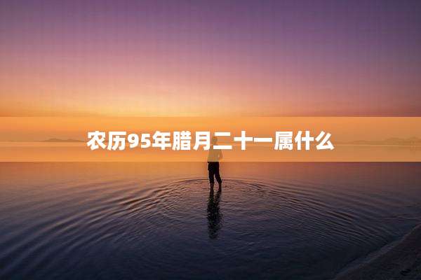 农历95年腊月二十一属什么