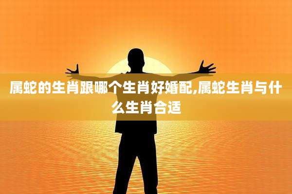 属蛇的生肖跟哪个生肖好婚配,属蛇生肖与什么生肖合适