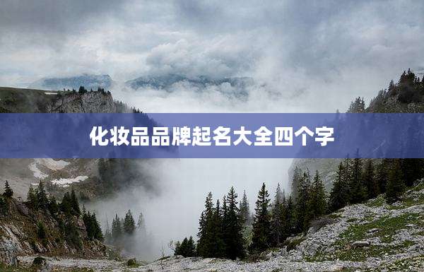 化妆品品牌起名大全四个字