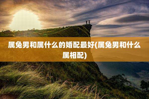 属兔男和属什么的婚配最好(属兔男和什么属相配)