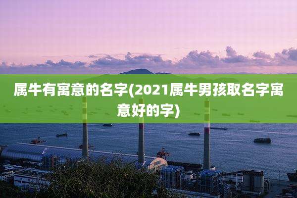 属牛有寓意的名字(2021属牛男孩取名字寓意好的字)