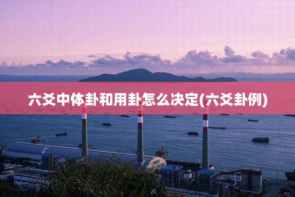 六爻中体卦和用卦怎么决定(六爻卦例)