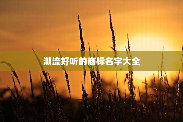 潮流好听的商标名字大全