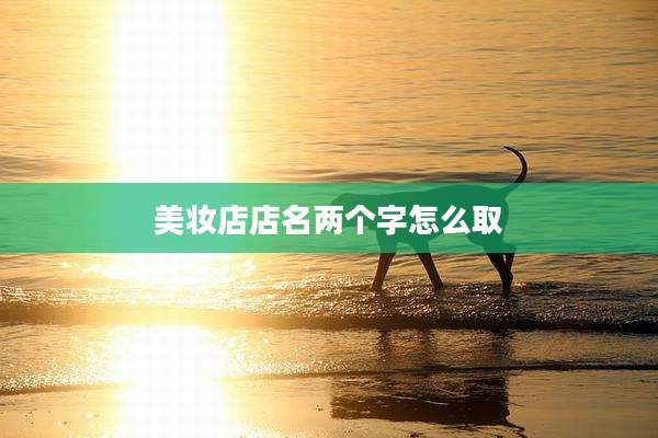 美妆店店名两个字怎么取
