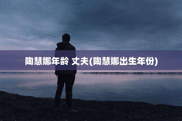 陶慧娜年龄 丈夫(陶慧娜出生年份)