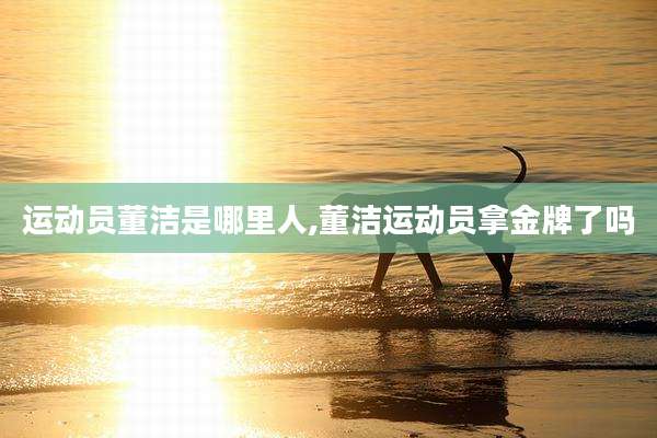 运动员董洁是哪里人,董洁运动员拿金牌了吗