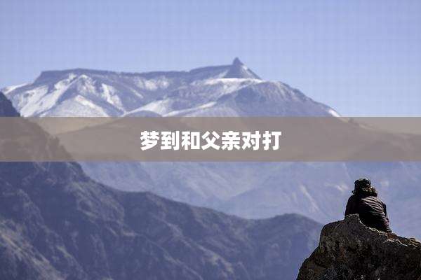 梦到和父亲对打