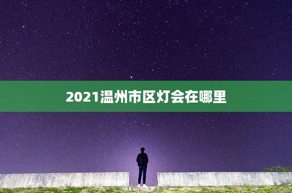 2021温州市区灯会在哪里