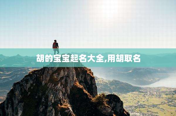 胡的宝宝起名大全,用胡取名