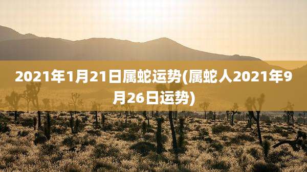 2021年1月21日属蛇运势(属蛇人2021年9月26日运势)