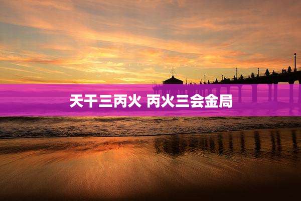 天干三丙火 丙火三会金局
