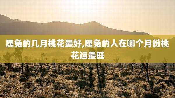 属兔的几月桃花最好,属兔的人在哪个月份桃花运最旺