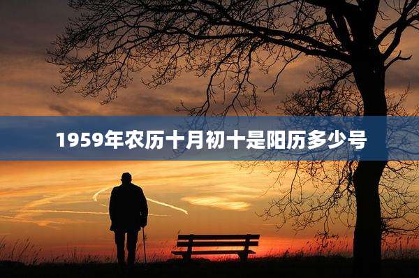1959年农历十月初十是阳历多少号