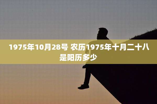 1975年10月28号 农历1975年十月二十八是阳历多少