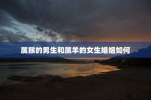 属猴的男生和属羊的女生婚姻如何