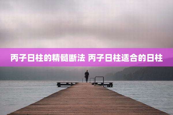丙子日柱的精髓断法 丙子日柱适合的日柱