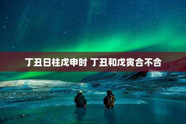 丁丑日柱戊申时 丁丑和戊寅合不合