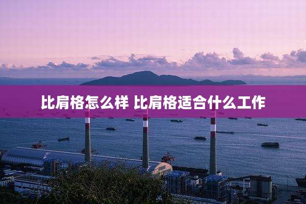 比肩格怎么样 比肩格适合什么工作