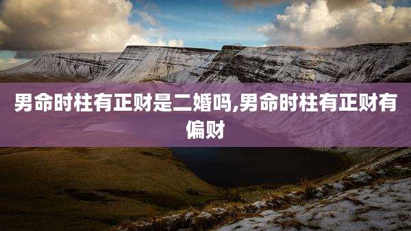 男命时柱有正财是二婚吗,男命时柱有正财有偏财