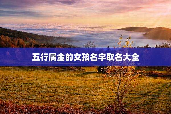 五行属金的女孩名字取名大全
