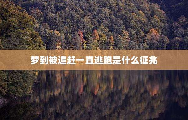 梦到被追赶一直逃跑是什么征兆